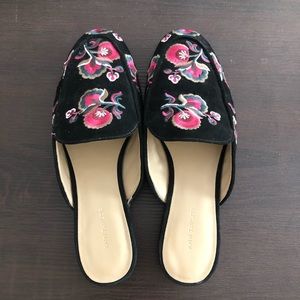 Ann Taylor Embroidered Mules